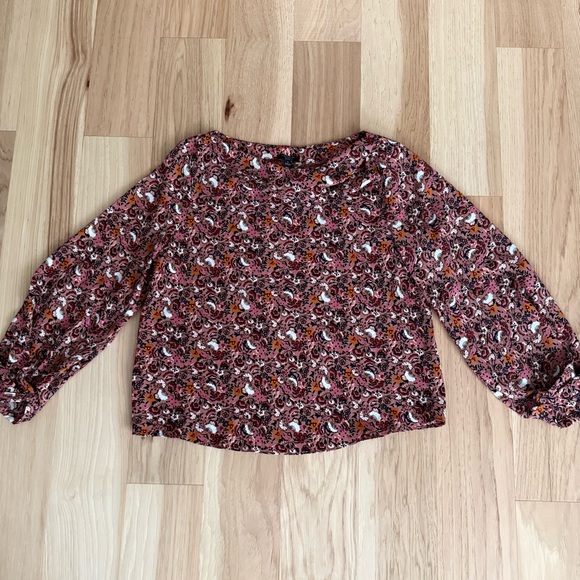 Floral Patterned Long sleeve Cowl Neck Size MP - Picture 7 of 12